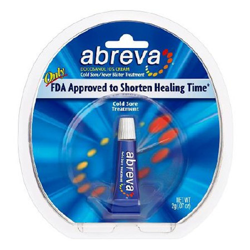 Cold Sore Treatment Abreva 10% Strength Docosanol Cream 2 Gram 00135020001 Each/1