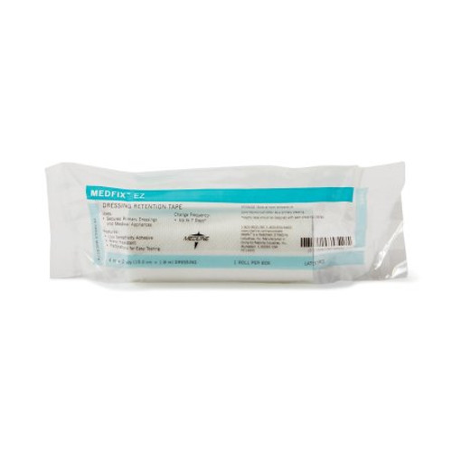 Dressing Retention Tape without Liner Medfix EZ Perforated Nonwoven 4 Inch X 2 Yard White NonSterile MSC4124