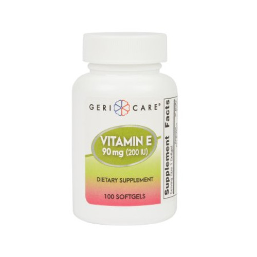 Vitamin Supplement Geri-Care Vitamin E 200 IU Strength Softgel 100 per Bottle 751-01-GCP