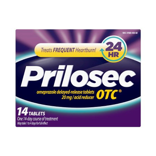 Antacid Prilosec OTC 20 mg Strength Tablet 14 per Box 37000045502 Box/14