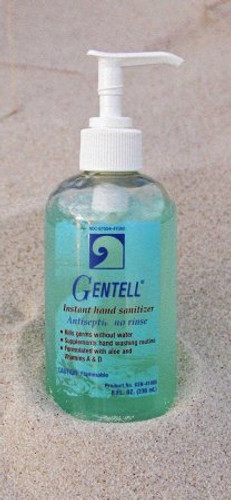 Hand Sanitizer with Aloe Gentell 8 oz. Ethyl Alcohol Gel Pump Bottle GEN-41080C