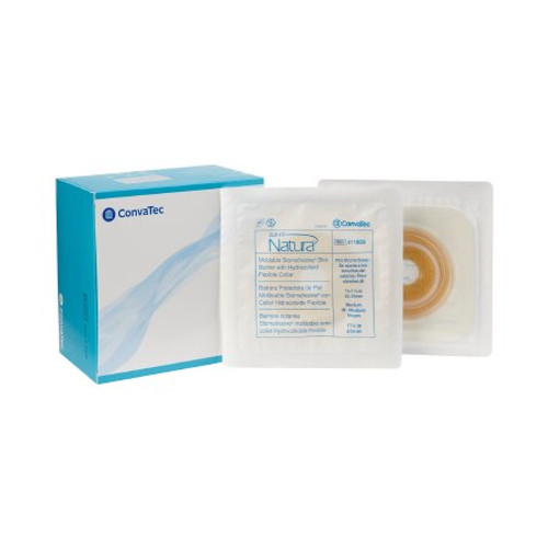 Ostomy Barrier Sur-Fit Natura Stomahesive Mold to Fit Standard Wear Without Tape 45 mm Flange SUR-FIT Natura System Hydrocolloid 7/8 to 1-1/4 Inch Opening 411803 Box/10