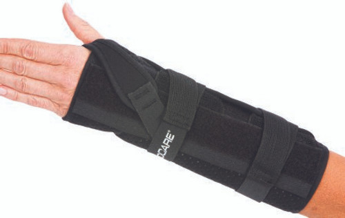 Wrist / Forearm Brace ProCare Quick-Fit Aluminum / Foam / Nylon Right Hand Black One Size Fits Most 79-87500 Each/1