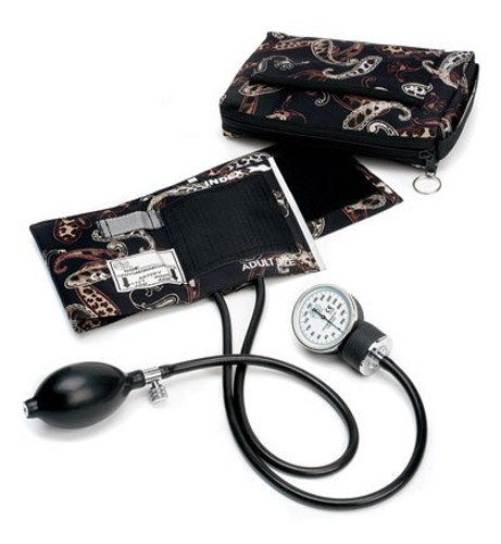 Aneroid Sphygmomanometer with Cuff 2-Tubes Pocket Size Hand Held Adult Large Cuff 882-NAV Each/1