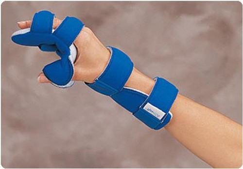 Resting Hand Splint Air Soft Aluminum / Fabric Left Hand Blue Medium 55462302 Each/1