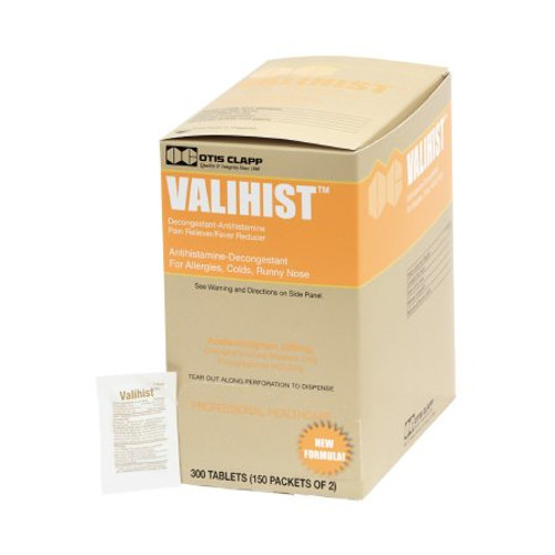 Cold and Cough Relief Valihist 325 mg - 2 mg - 5 mg Strength Tablet 2 per Pack 2115543 Box/300