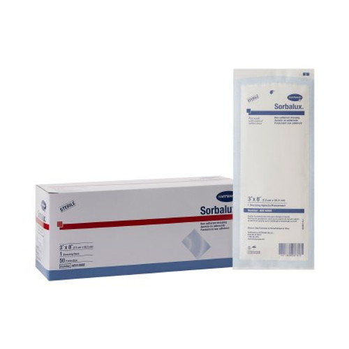 Non-Adherent Dressing Sorbalux Non-Adherent Rayon / Polyester 3 X 8 Inch Sterile 48910000