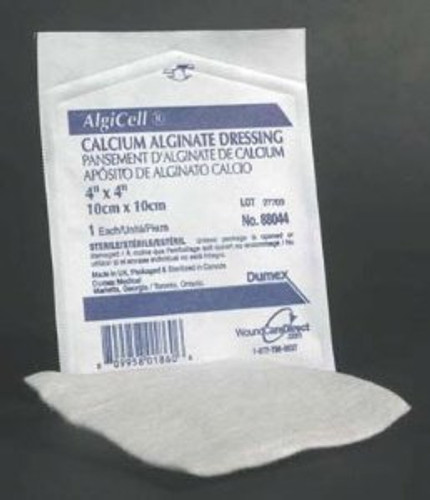 Calcium Alginate Dressing Algicell 4 X 4 Inch Square Calcium Alginate Sterile 88044