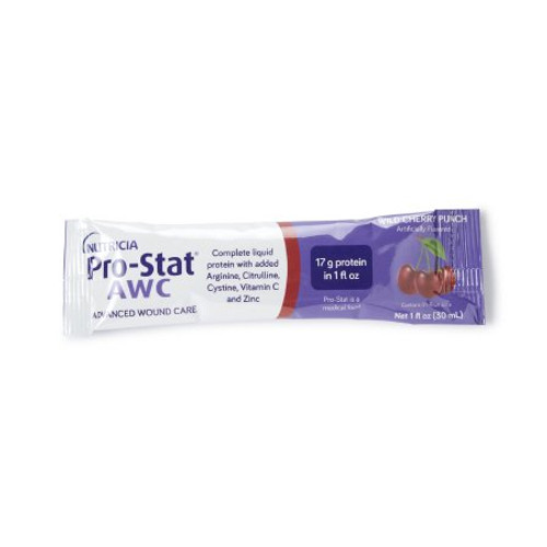 Protein Supplement Pro-Stat Sugar Free AWC Wild Cherry Punch Flavor 1 oz. Individual Packet Ready to Use 78398