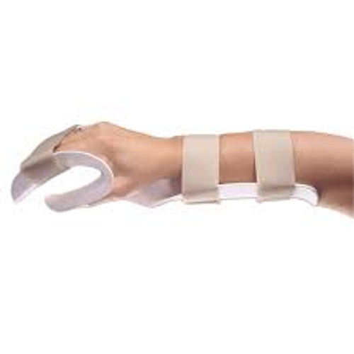 Hand Splint AliMed Deluxe Functional Position Thermoplastic Left Hand White Medium 5184 Each/1