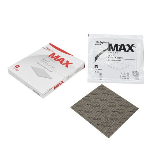 Silver Foam Dressing PolyMem MAX 8 X 8 Inch Square Sterile 1088