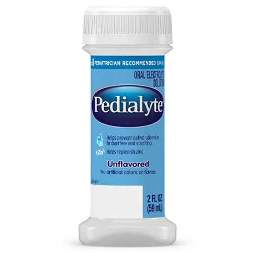 Pediatric Oral Electrolyte Solution Pedialyte Unflavored 2 oz. Bottle Ready to Use 59892