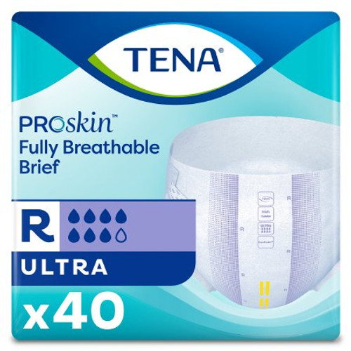 Unisex Adult Incontinence Brief TENA Ultra Regular Disposable Heavy Absorbency 67201