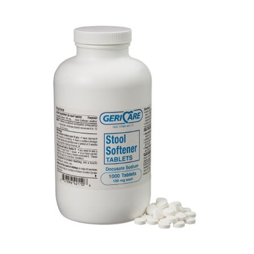 Stool Softener Geri-Care Tablet 1 000 per Bottle 100 mg Strength Docusate Sodium 421-10-HST