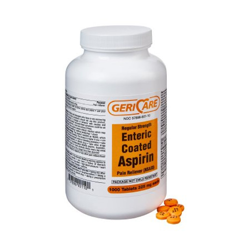 Pain Relief Geri-Care 325 mg Strength Aspirin Tablet 1 000 per Bottle 921-10-GCP