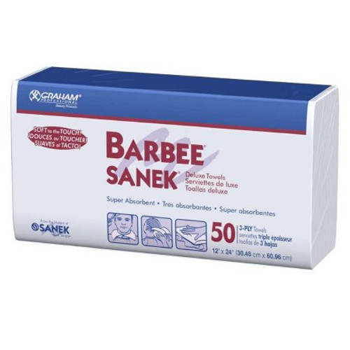 Procedure Towel Barbee 12 W X 24 L Inch White NonSterile 781625 Case/500