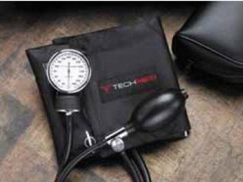 Aneroid Sphygmomanometer with Cuff Tech-Med 2-Tubes Pocket Size Hand Held Adult Large Cuff 2010X Each/1