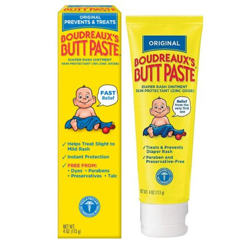 Diaper Rash Treatment Boudreaux s Butt Paste 4 oz. Tube Scented Cream 62103033304 Each/1