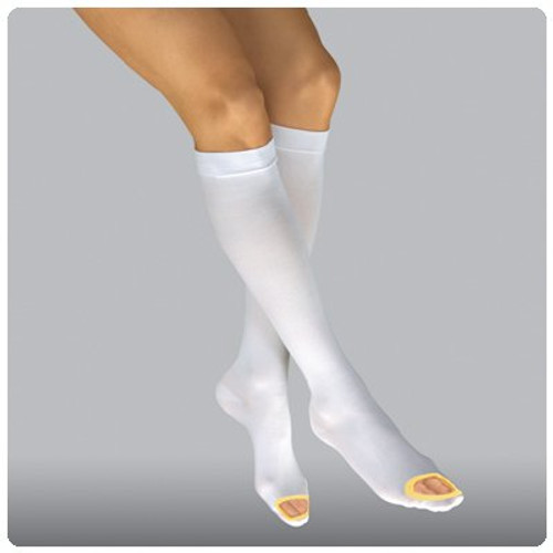 Anti-embolism Stocking JOBST Anti-Em/GPT Knee High X-Large / Regular White Open Toe 55989304 Pair/1