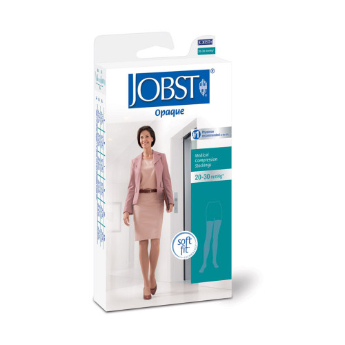 Compression Stocking JOBST Opaque Thigh High Small Natural / Silky Beige Open Toe 115544 Pair/1