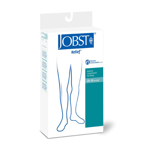 Compression Stocking JOBST Relief Thigh High Large Beige Open Toe 114646 Each/1