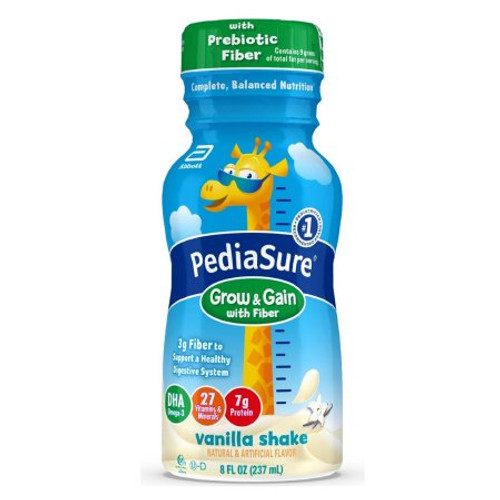 Pediatric Oral Supplement PediaSure Grow Gain with Fiber Vanilla Flavor 8 oz. Bottle Ready to Use 58061