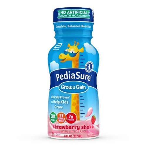 Pediatric Oral Supplement PediaSure Grow Gain Strawberry Flavor 8 oz. Bottle Ready to Use 58055
