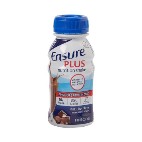 Oral Supplement Ensure Plus Nutrition Shake Milk Chocolate Flavor Ready to Use 8 oz. Bottle 57266