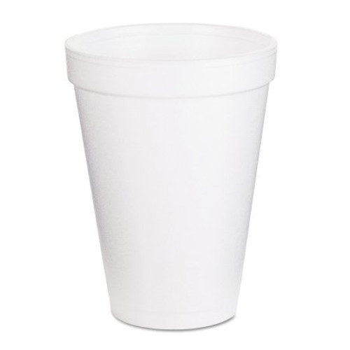 Drinking Cup Dart 12 oz. White Styrofoam Disposable 12J12