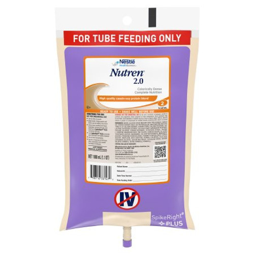Tube Feeding Formula Nutren 2.0 33.8 oz. Bag Ready to Hang Unflavored Adult 00798716441469