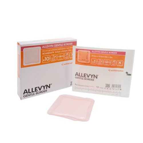 Silicone Foam Dressing Allevyn Gentle Border 5 X 5 Inch Square Silicone Gel Adhesive with Border Sterile 66800279