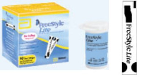 Blood Glucose Test Strips FreeStyle Lite 50 Test Strips per Box 1700608 Box/50