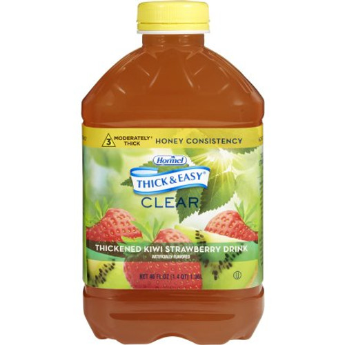 Thickened Beverage Thick Easy 46 oz. Bottle Kiwi Strawberry Flavor Ready to Use Honey Consistency 11840