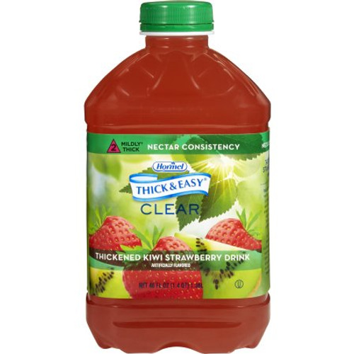 Thickened Beverage Thick Easy 46 oz. Bottle Kiwi Strawberry Flavor Ready to Use Nectar Consistency 27930