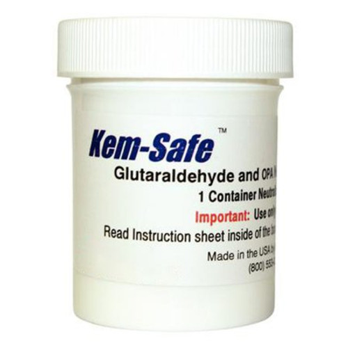 OPA / Glutaraldehyde Neutralizer Kem-Safe RTU Powder 6 oz. Container Single Use 9075 Case/24