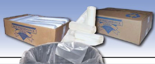 Trash Bag Colonial Bag 33 gal. Clear LLDPE 1 Mil. 33 X 40 Inch X-Seal Bottom Flat Pack PXC39X Case/250