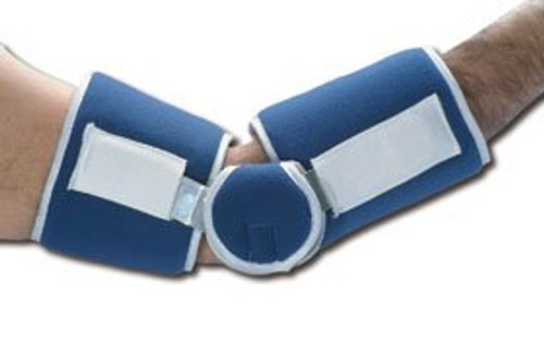 Elbow Brace Alimed Medium Hook and Loop Closure Easy-On Left or Right Elbow 11 to 13 Inch Circumference Blue / White 510856/NA/MD Each/1