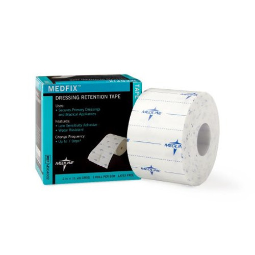Dressing Retention Tape with Liner MedFix Water Resistant Nonwoven 2 Inch X 11 Yard White NonSterile MSC4002