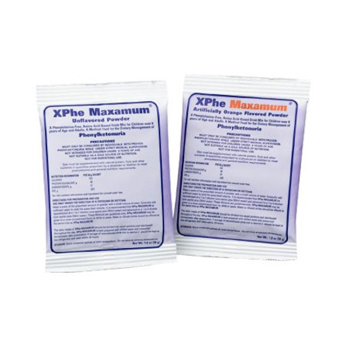 PKU Oral Supplement XPhe Maxamum Orange Flavor 50 Gram Individual Packet Powder 49458