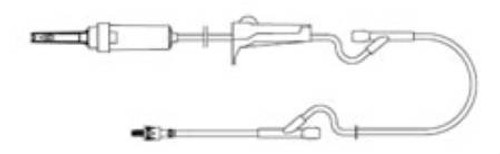 Solution Set AmSafe 15 Drops / mL Drip Rate 96 Inch Tubing 2 Ports 159602 Case/50