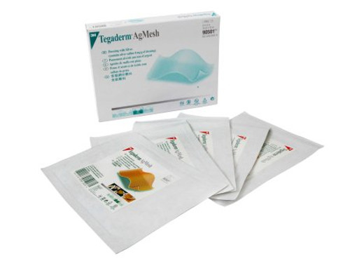 Silver Mesh Dressing 3M Tegaderm 4 X 5 Inch Rectangle Sterile 90501