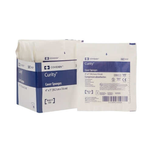 Nonwoven Sponge Curity Nonwoven Cellulose 4-Ply 3 X 4 Inch Rectangle Sterile 3157