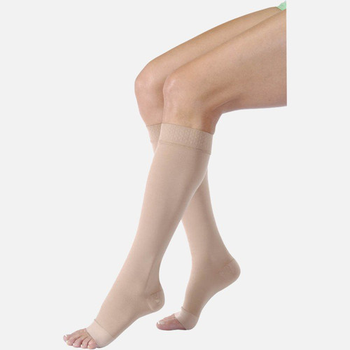 Compression Stocking JOBST Relief Knee High X-Large / Full Calf Beige Open Toe 114639 Pair/1