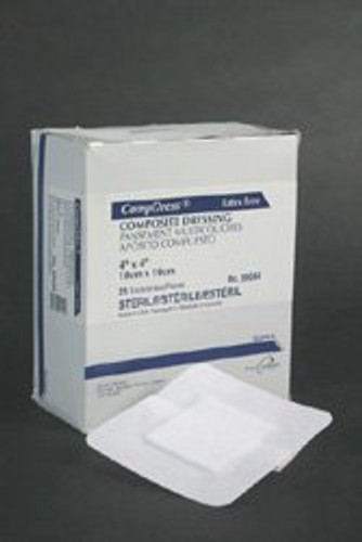 Adhesive Dressing Compdress 6 X 6 Inch Gauze Square White Sterile 89066