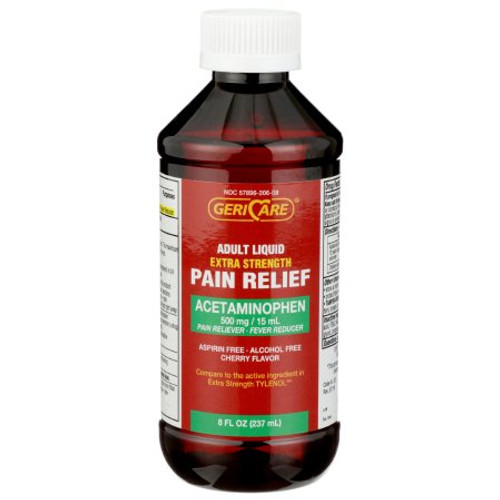 Pain Relief Geri-Care 500 mg / 15 mL Strength Acetaminophen Liquid 8 oz. Q202-08-GCP