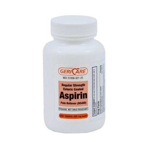 Pain Relief Geri-Care 325 mg Strength Aspirin Tablet 250 per Bottle 921-25-GCP