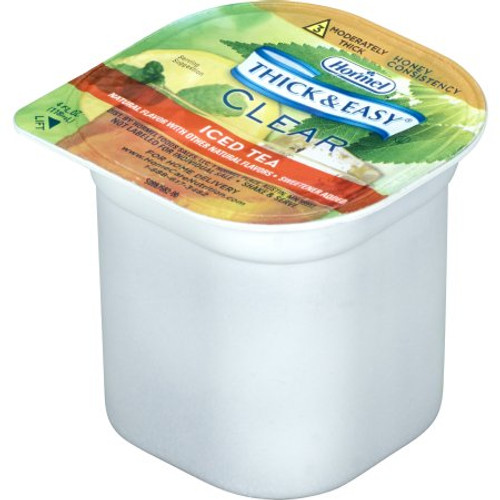 Thickened Beverage Thick Easy 4 oz. Portion Cup Iced Tea Flavor Ready to Use Honey Consistency 32870 Case/24