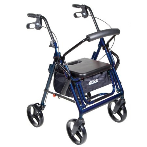 4 Wheel Rollator drive Duet Blue Folding Aluminum Frame 795B Case/1