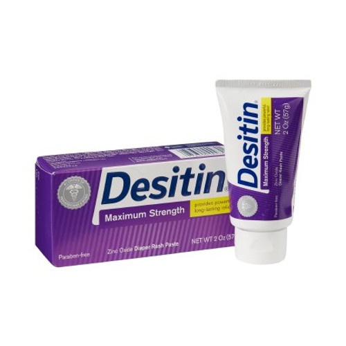 Diaper Rash Treatment Desitin 2 oz. Tube Unscented Paste 10074300000708