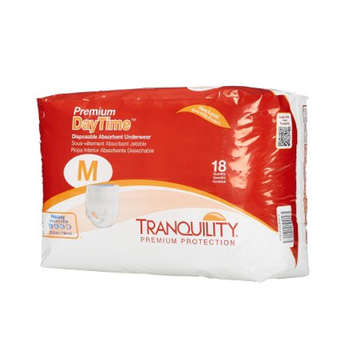 Unisex Adult Absorbent Underwear Tranquility Premium DayTime Pull On with Tear Away Seams Medium Disposable Heavy Absorbency 2105